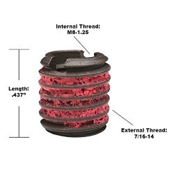 E-Z LOK™ EZ-310-M8 Thread Repair Kit, M8-1.25, 10 Piece, For Use With: Metal